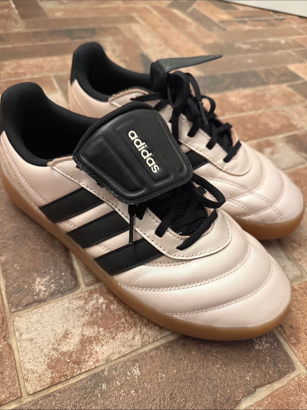 Pink and black Adidas Barreda Mundial sneakers